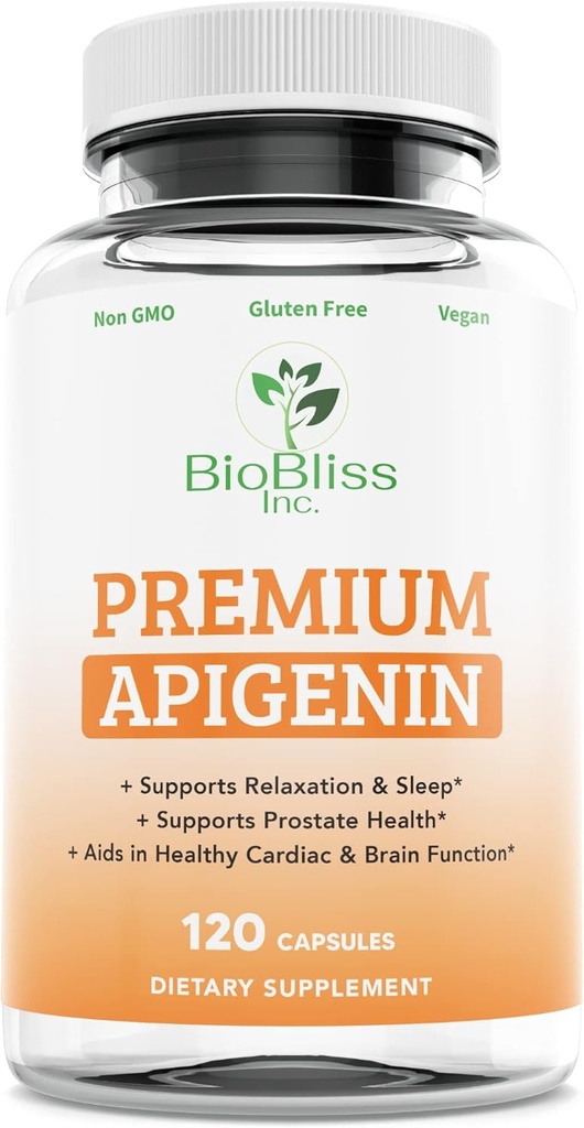 Tambahan Apigenin - 50mg 120 Caps, 4 Bulan Supply - Mampu Bioflavonoid & Antioksidant.