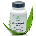 Aloe Vera 450 Capsules Organic 124; Non- GMO Aloe Vera Pillls 124; Dibuat dengan Suplemen Organik Aloe Vera USDA