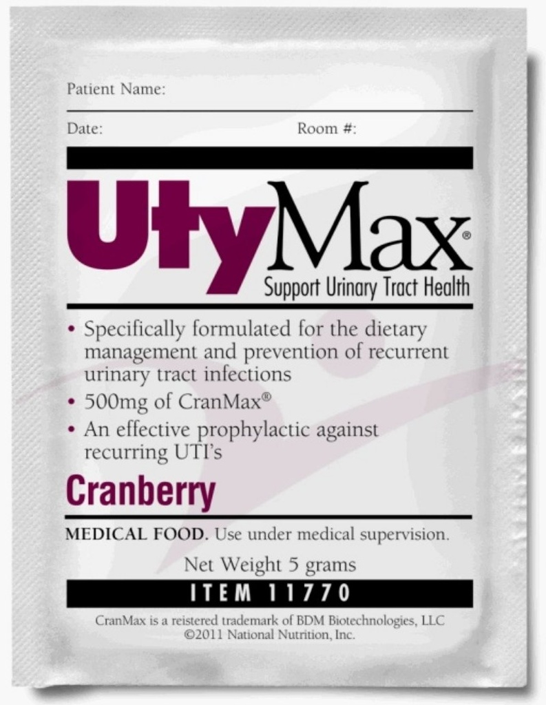 UtyMax Cranberry Drink Mix (SUPLEMENT PWDR, UTYMAX, 5 GRAM PKS) 60 Each / Case