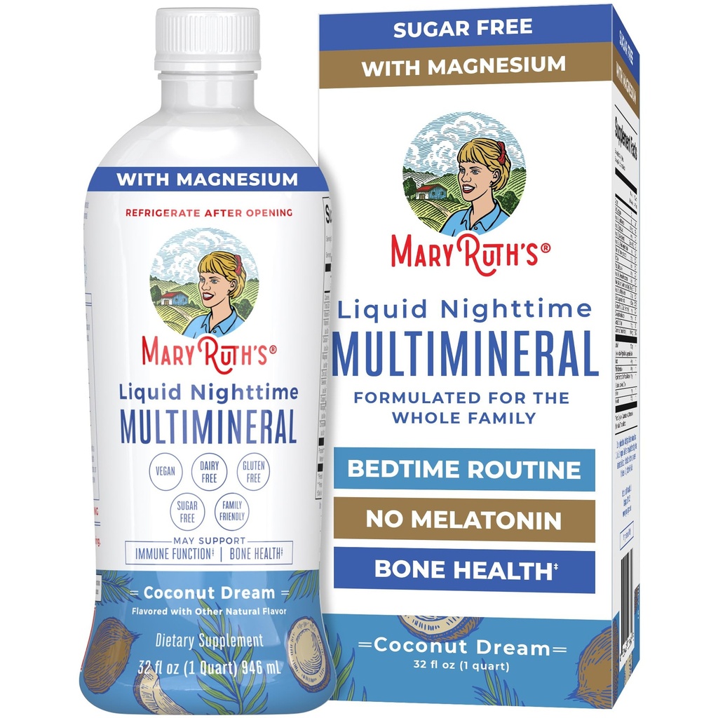 MaryRuth Organics Liquid Extiminer Multilator 124; No Melonalin 124; Bedtime Routine 124; Magnesium Citrate 124; Calcium 124; Zinc 124; Vitamin D3 124; Tersedia di 4 Flavors - Vegan 124; Sugar Free 124; Gluten Free 12432 Oz