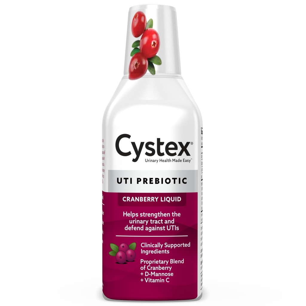 Cystex UTI Suplemen Kesehatan & Urinary - Sugar-Free Cranberry Prebiotic dengan D-Mannose, Vitamin C, & Bromelain untuk Perlindungan UTI & Pemeliharaan - Liquid Formula - 7.6 fli oz - (Paket 1)