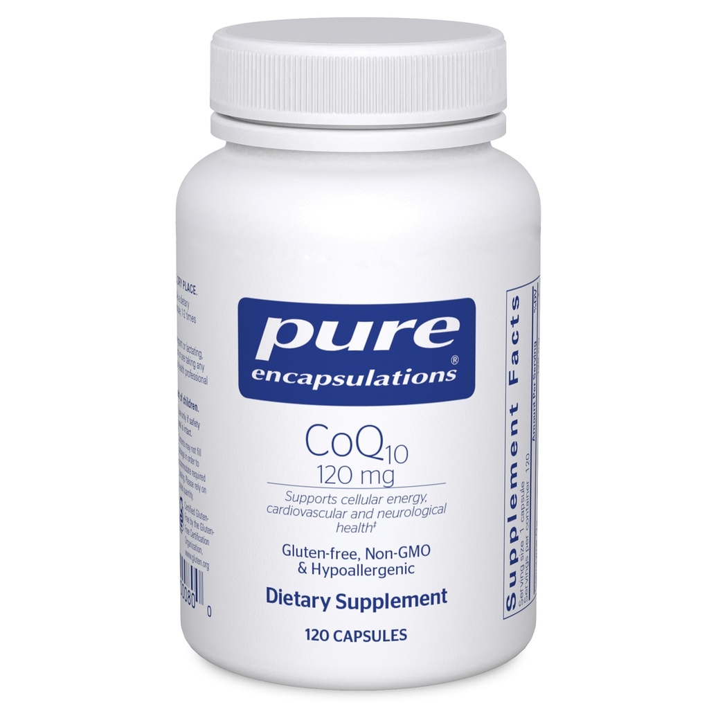 Encapsulasi murni CoQ10 120 mg - Suplemen Koenzim Q10 untuk Kesehatan Jantung, Energi, Antioksidan Otak & Kesehatan Ingatan - Kesehatan Sel, Dukungan Kodiovaskular & Cardiaskular * - 120 Kapsul