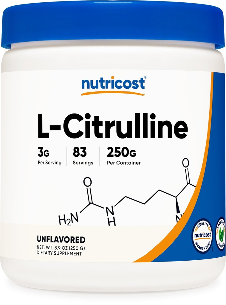 Nutricost Pure L- Citrulline (Base) Powder 250 Grams