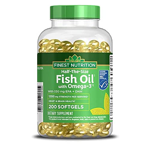 Lampiran Walgreens (Sebelumnya Terakhir) Half The- Ukuran Minyak Ikan 1200 mg Softgels 200,0ea