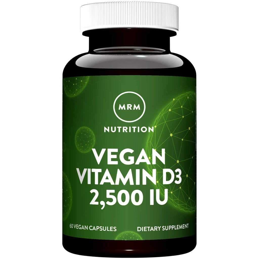 Vegan Nuturition MRM Vitamin D3 2.500 IU 124; Bone + Ammune Kesehatan 124; dibuat dari lichens £124; Support Calcium Absorpsi 124; Vegan + Vegetarian Friendly 124; 60
