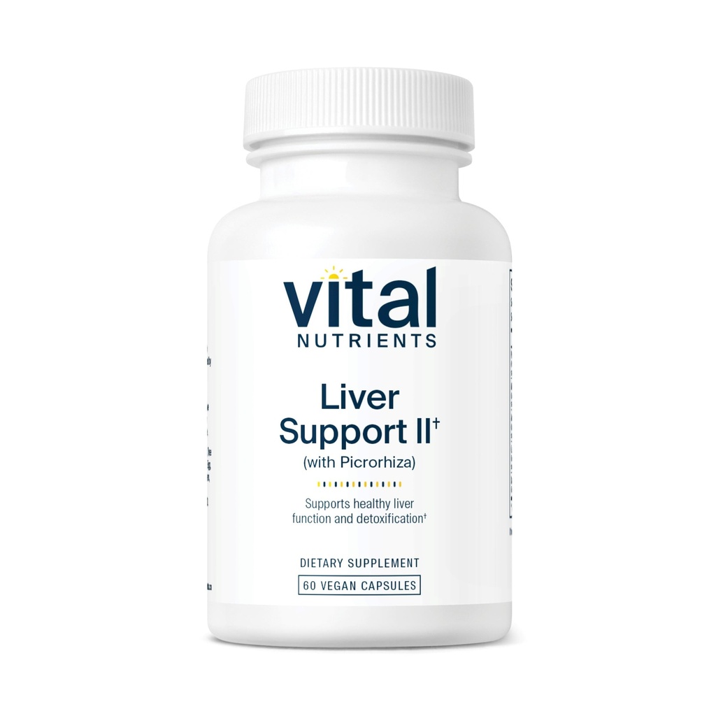 Vital Nutrients Liver Dukung II dengan Picrorhiza, Milk Thistle dan Curcumin 124; Vegan Suplemen 124; Herbal Kombinasi untuk mendukung Fungsi Hati Sehat * 124; Gluten, Dairy dan Soy Free 124; 60 Capsules