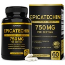 Epicatchin Extract 750mg Per Serving - (60 Kapsul) - Pendukung Otot Lean, Nitric Oxide, Myostatin Inhibitor, Stamina, Endurance, Pompa & Gains - Non-GMO & Vegan Tambahan - (60 Count)
