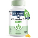 Freeda Vitamin B2 Riboflavin 50mg - Energi dan Dukungan Sistem Gugup - Kosher, Vegan, Gluten- Free B2 Tambahan untuk Otak & Metabolisme - (100 Ct)