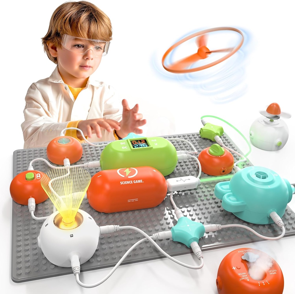 Kunci Sains untuk Anak-anak - STEM Kets untuk Anak-anak, Alat Eksplorasi Elektronik, lebih dari 420 Proyek, 35 Circuit Parts, Hadiah Edisi untuk Anak-anak Laki-laki Anak-anak Laki-laki