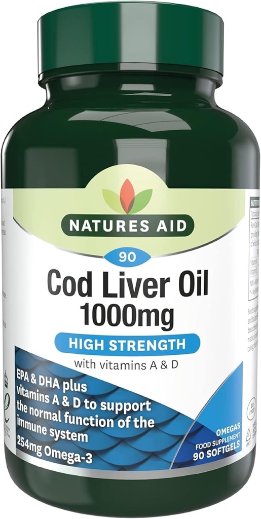 Cod Liver Oil (Kekuatan Tinggi) 10000mg 90 Softgels