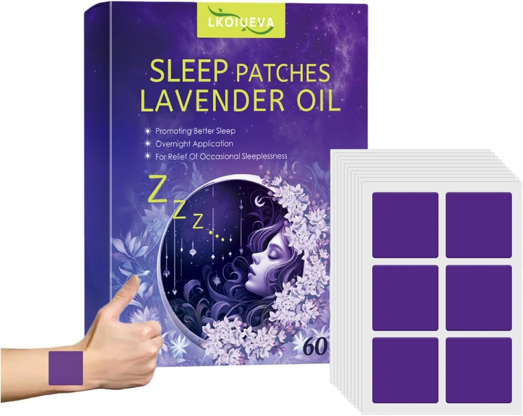 60 Pcs Sleep Patch untuk Kekuatan Ekstra Dewasa, Tambalan Mimpi Manis Alami untuk Wanita dan Pria, Cepat-Bertindak Bantuan Tidur, Mudah Untuk Terapkan Patch Tidur Dalam