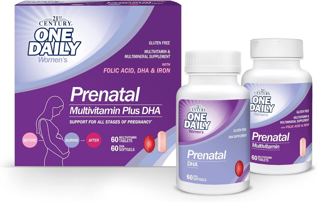 Abad 21 Prenatal dengan DHA, tablet dan Softgels, 120 Cacah