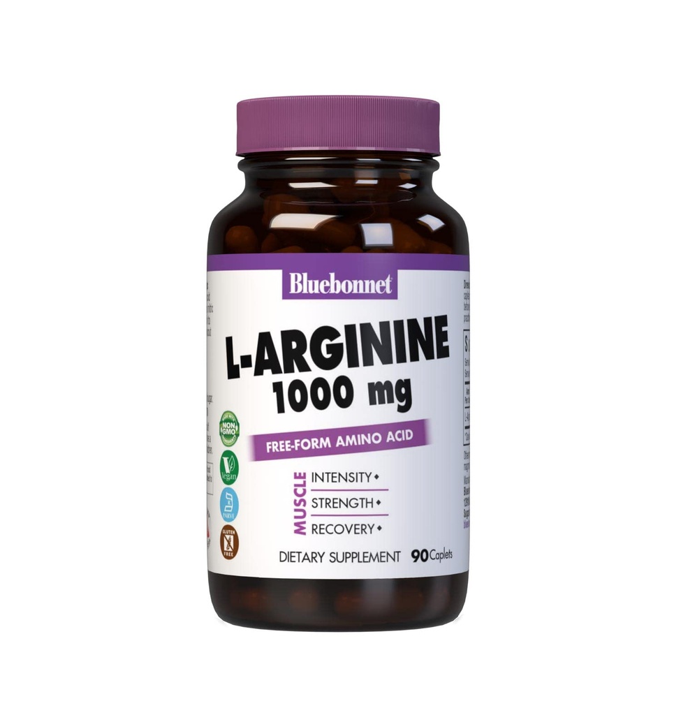 Bluebonnet L- Arginine 1000 mg Capsules, 90 Cacah
