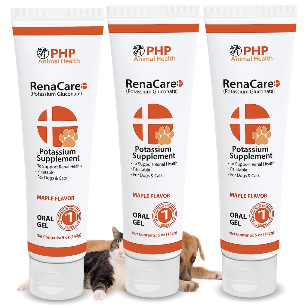 RenaCare K adalah untuk Renal K (Gluconate Potasium) Potasium Gel untuk Anjing dan Kucing, (15 oz) dengan Maple Flavor (Dibuat dalam U.S.A)