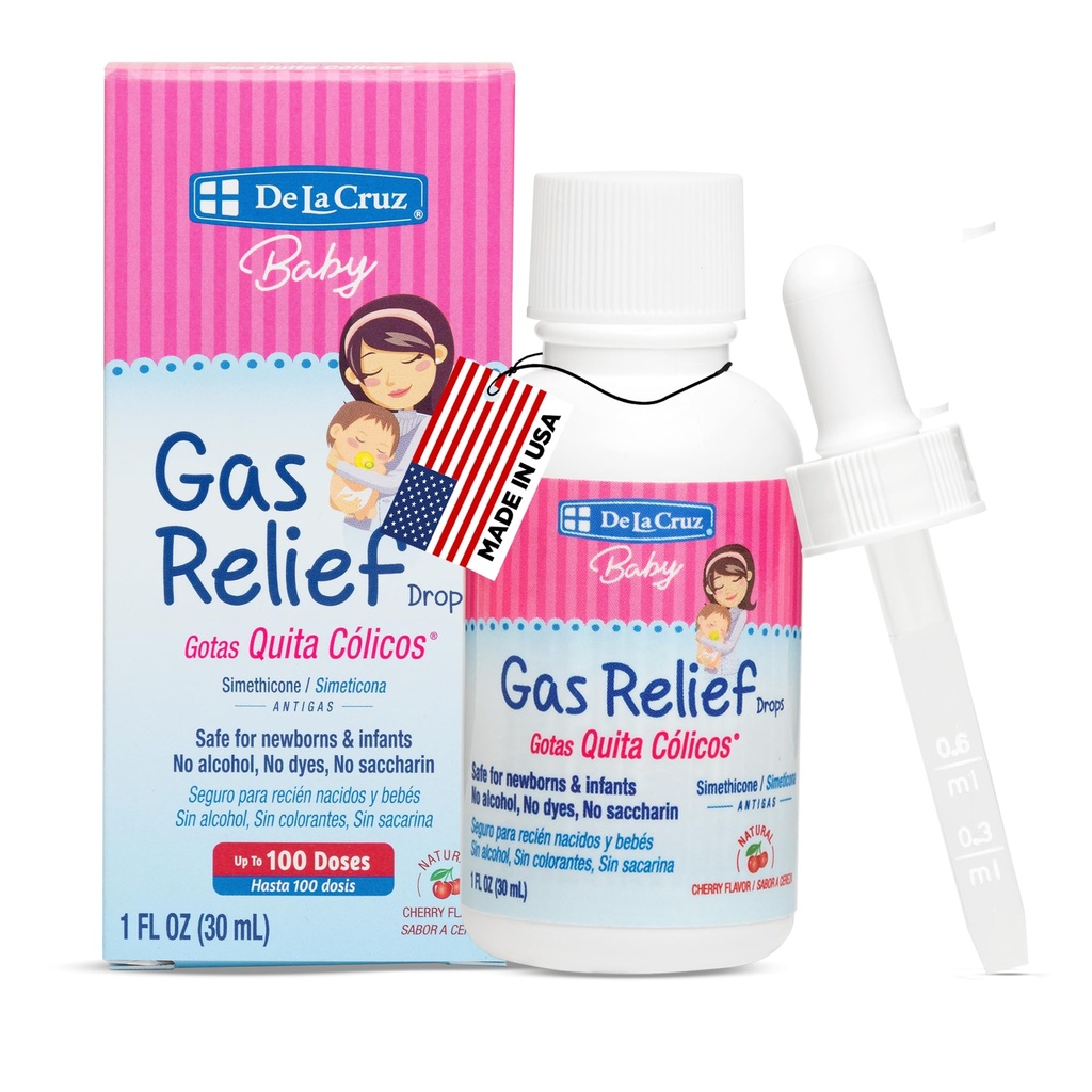 Gas Drops untuk Bayi-Bayi - Quita Cólicos Relief Gas Infant Drops dengan Simethacon - Safe Colic Drops untuk Newborns 1 FL.
