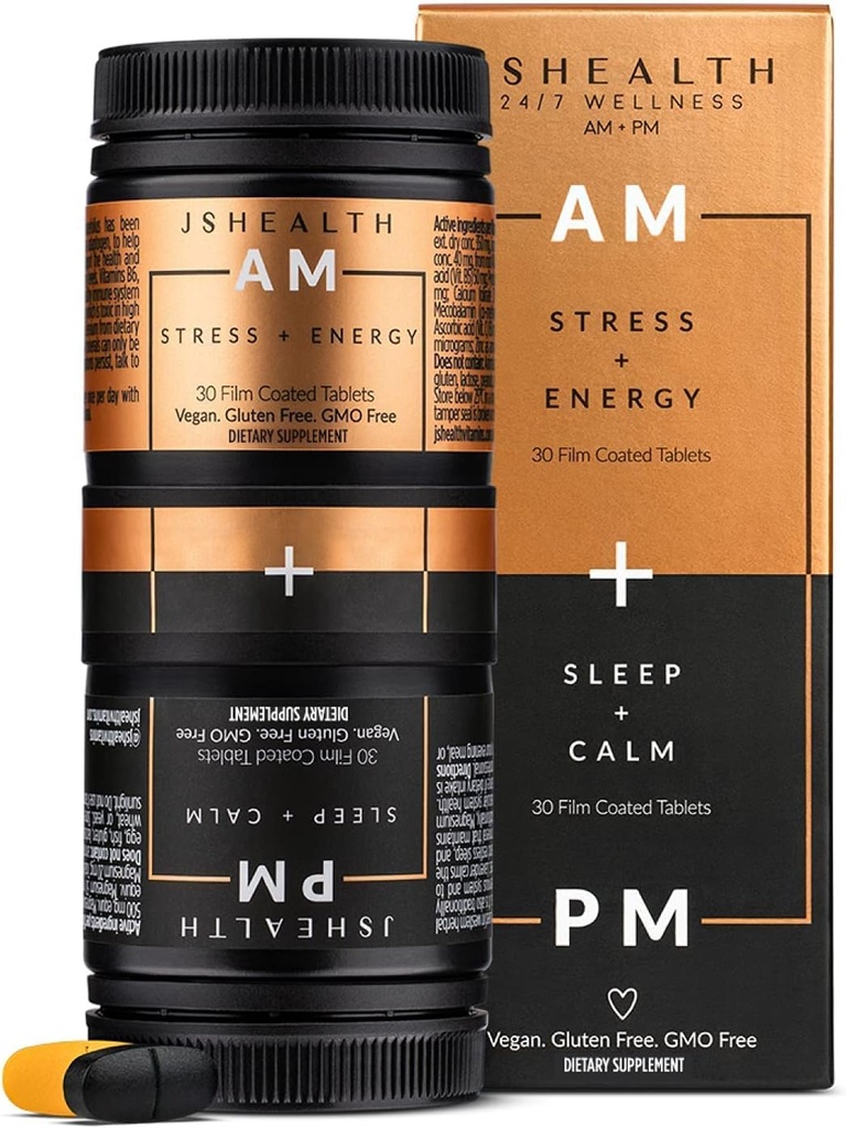 JSHealth Vitamin, AM + PM Formula 124; Daily Multivitamin for Women (60 Tablet, 30 Day Supply)