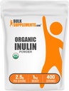 BulkSuplements.com Organic Inulin Powder - Inulin Suplement, Soluble Fiber Powder - Vegan & Gluten Free - 2.5g per Serving, 1kg (2.2 lbs) (Paket 1)