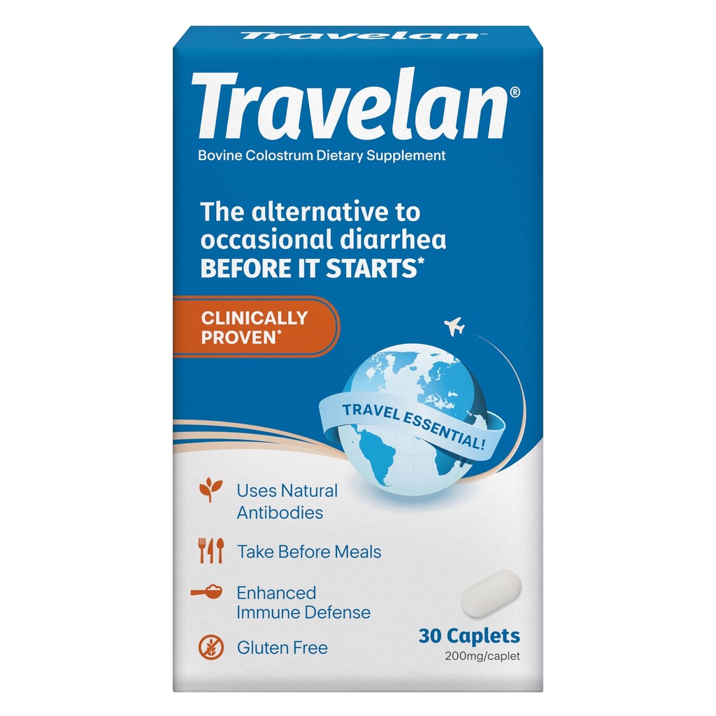 AntiDiare Pil Bantuan Mencegah Diare Traveller sebelum Ini Mulai, Secara klinis Proven, Perjalanan Essensial, Drug-Free Colostrum, Natural Digetical dan Immune Dukungan Suppplemen, 30 Count