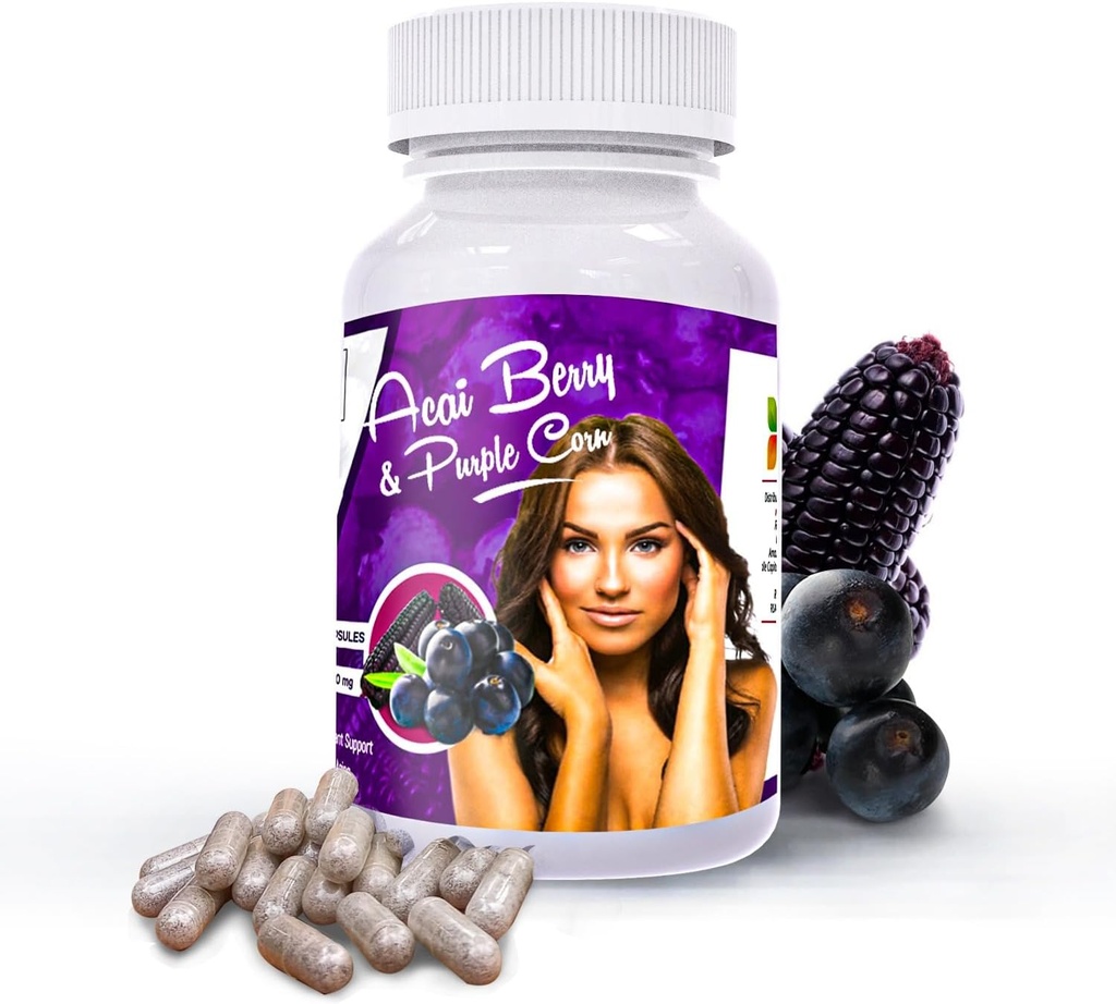 Acai Berry dengan Purple Corn Capsules l Resveratrol dan Anthocyanins Sumber l Sikyria