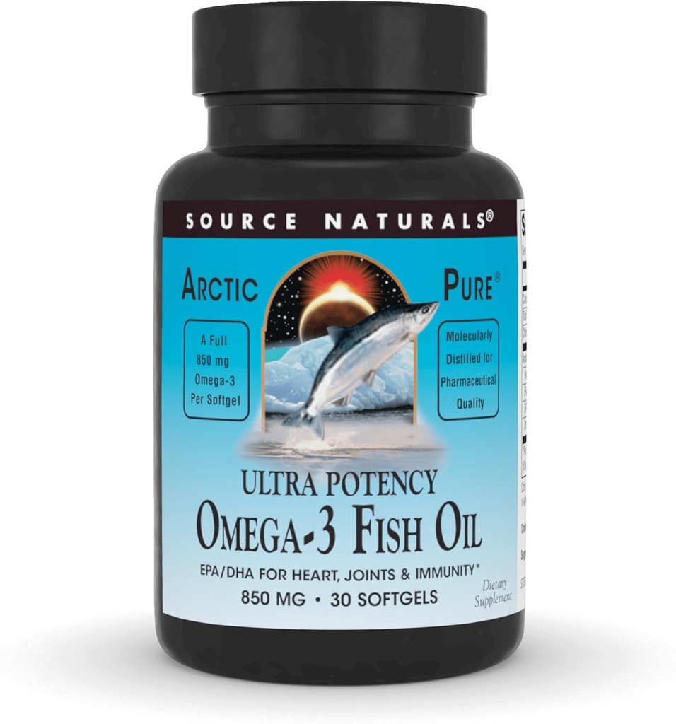 Sumber ArticPure Ultra Potency 850 mg Omega- 3 Minyak Ikan - 30 Softgels
