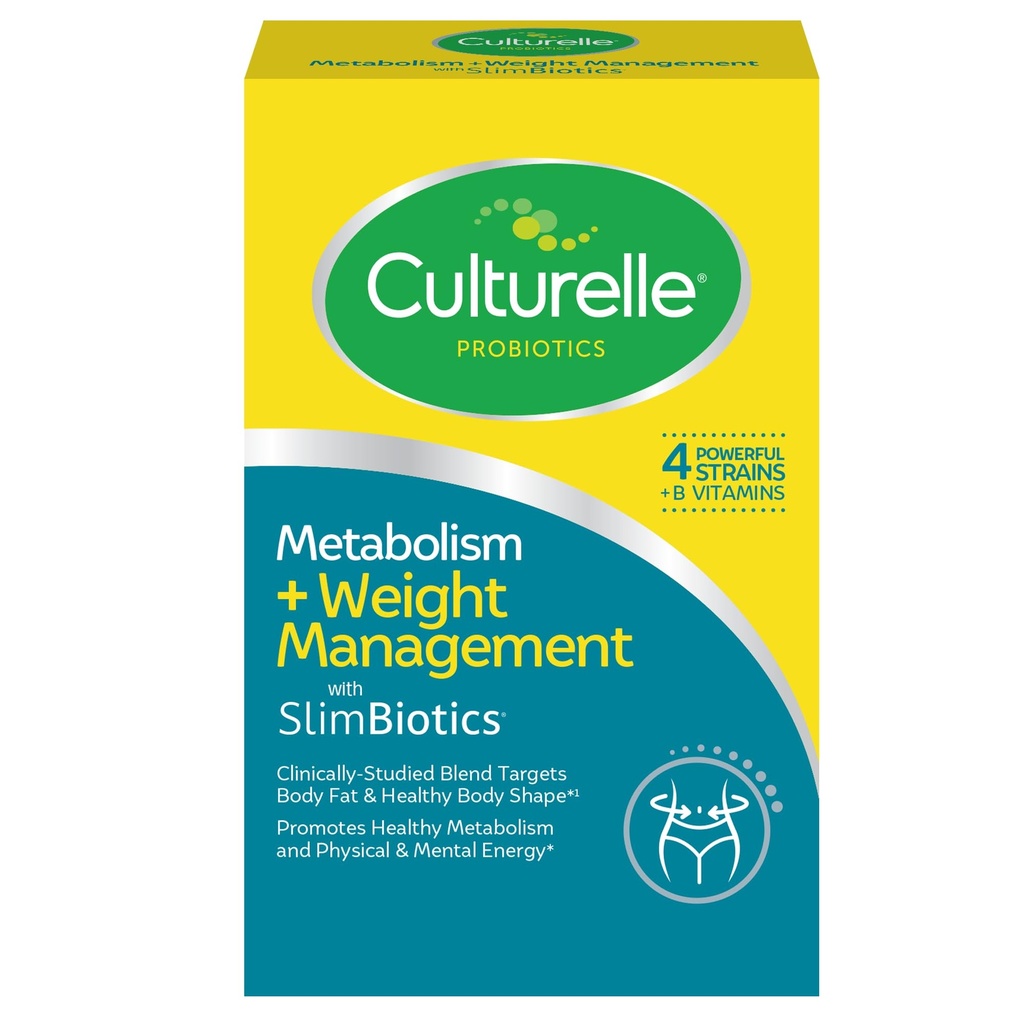 Cultuelle Metabolism + Weight Management dengan SlimBiotic Probiotic Capsules - 30 Count - Membantu Manage Wlion - Promodes Metabolisme Sehat dan Energi Fisik & Mental