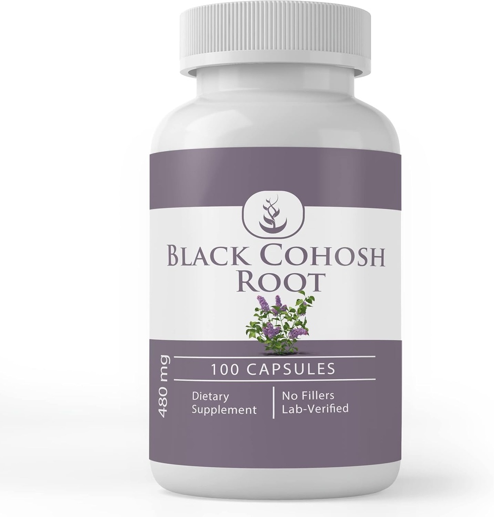 Murni Ingrediens Black Cohosh Root (100 Capsules) Selalu Murni, Tidak Ada Addonist Atau Penjual, Lab Verifikasi
