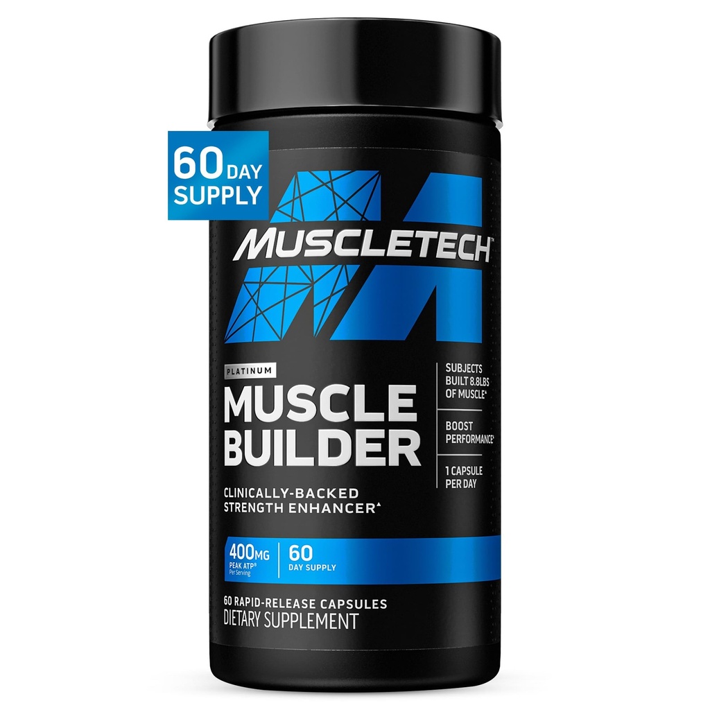 Suplemen Nitric Oxide untuk Men & Women, Muscle Builder (60 Kapsul)