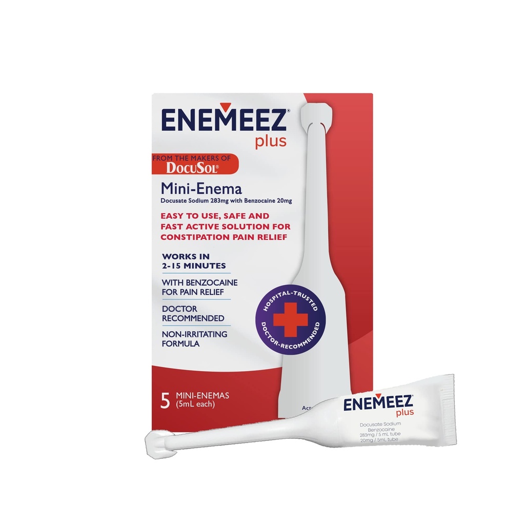 Musuh Docusol Plus Docurate Sodium Beema - Hapus 5 ml, 5 Count, Fast- Bertindak untuk sembelit