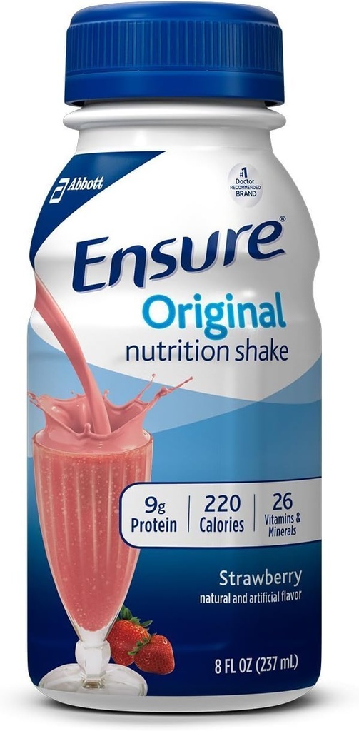 Pastikan Shake Nuklir Asli, Strawberry, 8 Ounces, 6 Cacah