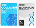Veru Wellness Hair Skin Nao Duo Lifestyle Patch - Biotin Collagen - Self Adhesive Time Rilis Topical Patch, 8- 10 Hours (Supply Hari 60)
