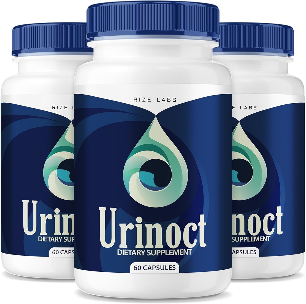 Rize labs (3 Pack) Urinocs Prostate Suplement, Urinoct Bladder Health, Advanced Urinoct Fungsi Formula, Urinoc Organic Herbal Blend Review, Urinoct Prostate Flush untuk Flow (180 Capsules)