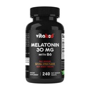 Melonatin dalam 30 mg dengan Vitamin B6 - 240 Quast Dissolve Tablets High- Potlets Sledge Support - Drug- Free, Natural Citrus Flavor - Vegetarian, Non-GMO, Gluten-Free