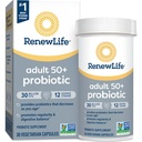 Renew Life Probiotic Dewasa 50 Plus Probiotic Capsules, Daily Support Urinary, Digetical and Immune Health, L. Rhamnosus GG, Dairy, Soy dan gluten- free, 30 Milyar CFU, 30 Count