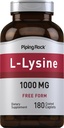 Piping Rock L-Lysine 100mg 124; 180 Caplets 124; Formulir Bebas 124; Vegetarian, Non-GMO, Gluten Bebas