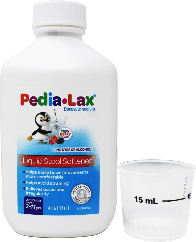Fleet Pedia Lax Liquid Stool Softer, Fruit Punch, 4 oz