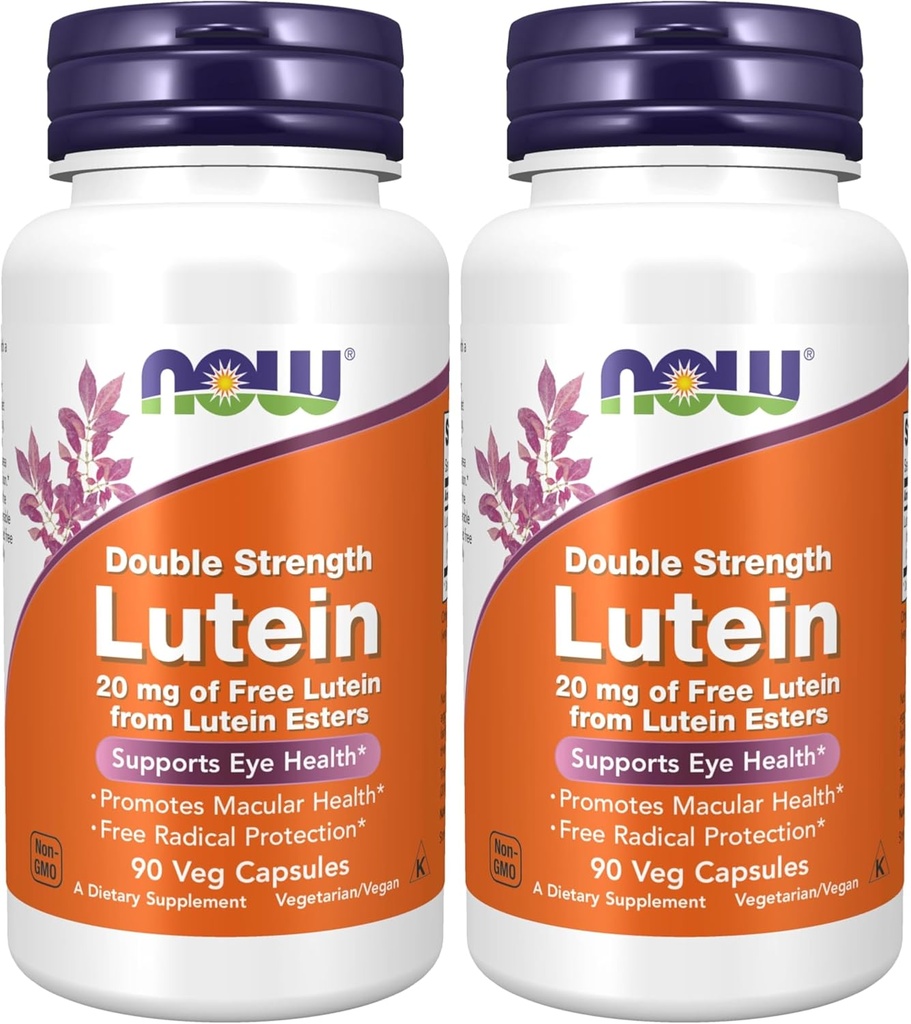 Suplemen SEKARANG, Lutein 20 mg dengan 20 mg Lutein Free Esters, 90 Veg Capsules (Paket 2)