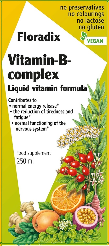 Floradix Vitamin B Kompleks Liquid Formula, 250 ml