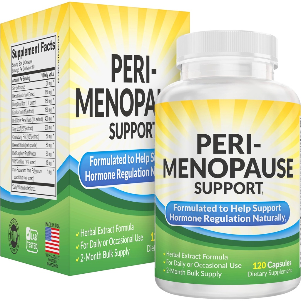Suplemen PeriMenopause 2 Bulan (All-in- 1) Hormone Perempuan Dukungan 124; Clend 11 Herbs & Ekstraksi 124; Perdua- Menopause Suplemen Perempuan 124; Perempuan Hormonal Keseimbangan 124; 60- Hari Tambahan 124; 120 Capsules