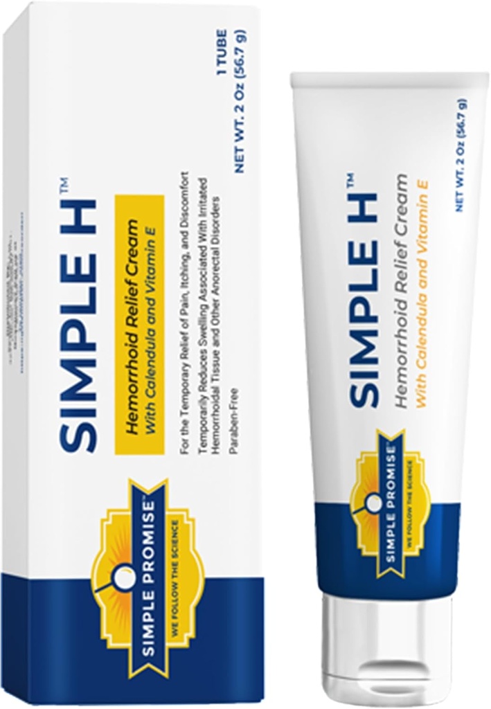 Simple Promise - Simple H Heembehoid Cream - Gentle Fast-Melanggar Formula Mula dengan 28 Ingreations & Enhanced Delivery System