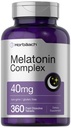 Horbäach Melonach di Kompleks 40mg 124; 360 Fast Dissolve Tablet 124; Pertumbuhan Suplemen Ekstra 124; dengan Chamomile dan Ashwagandha 124; Vegetarian, Non-GMO, Gluten Bebas