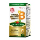 AFC Japan Natural Vitamin B Kompleks dengan B1, B2, B6, B12, Folic Acid & Glutathione Yeast Extract, No Synthetic, Non-GMO, Supplemen Stress, Energy, Imune & Nering System, 120 Vegan Caplets