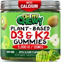 Center- Vitamin D3 K2 Gummies - Anak-anak, Teens & Dewasa - Tambahan Gigi Sehat, Bone, Energi & Imunitas - 5000 IU D3, 120 mcg K2 (MK-7), 120 mg Calcium
