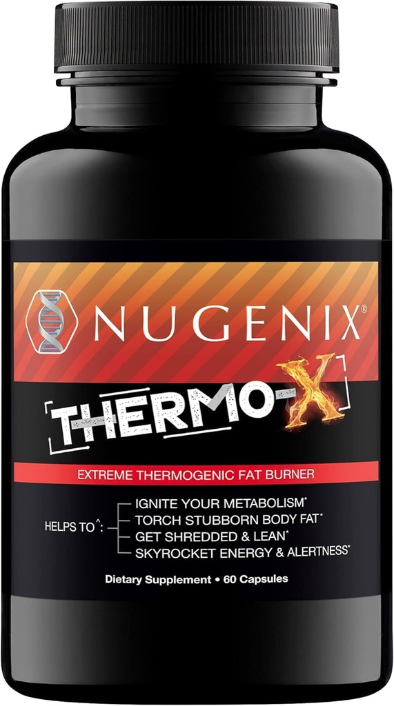 Thermo-X Nugenix: Thermogenic Fat Burner Tambahan untuk Pria, Akselerator Metabolik Ekstrim, 60 Count