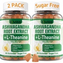 NEVISS Ashwagandha Gummies 2000mg, Feel Refreshed, Plus Proprietary Blend with L-Theanine, 5- HTP, Lemon Balm, Magnesium for Calm, Zzzs & Relaxation Dupport, 120 Count