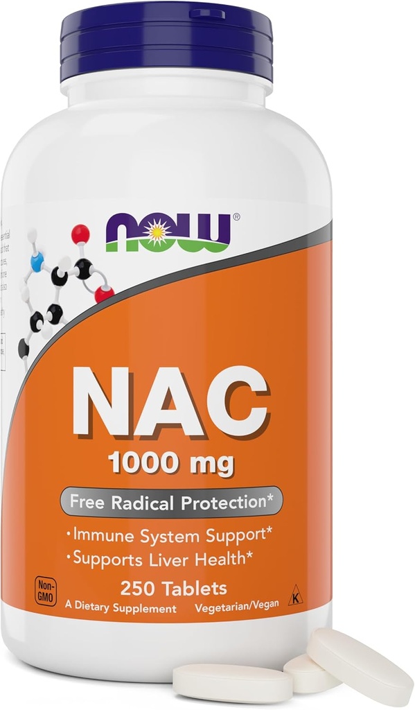 Sekarang NAC, 1000 mg, 250 tablet, Vegetarian dan Vegan, Non- GMO