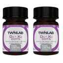 Twinlab Vitamin D3 1000 + K2 Dots - Bone & Heart Health - Imune Dukung - 25 mcg, 60 Tablet (1000 IU) (2 Pack)