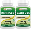 Best Compals 2 Pack Mastic Gum Capsules 500 mg - 60 Count - (Non-GMO) (Gluten Free) - Promotes Healthy Stodach & Duodenal Health - (Total 120 Capsules)