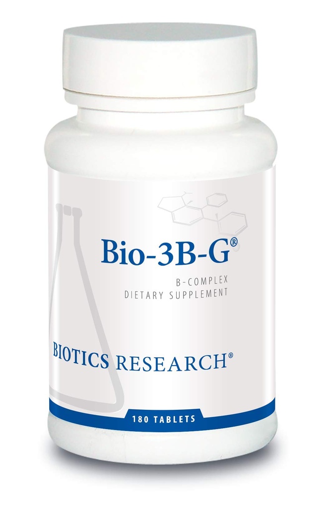 Kompleks Biotics Research Bio- 3B-G Vitamin B, Tambahan Vitamin B Kompleks untuk Stress, Energi dan Adrenal Health Glutent Bebas 180 Tablet