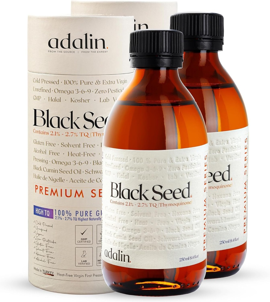 adalin Liquid Minyak Benih Hitam 16,8 ifl oz 124; Nigella Sativa Benih Minyak Aisa 124; Tinggi Thymoquinone 124; Dingin Menekan Atlas 124; Botol Kaca 124; Blackseed 124; Vegan 124on Bebas Gluten