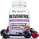 Extra Power Resveratrol 1568mg - 180 Capsules - 3 Bulan Suply 124; Antiokidant Supplemen 124; Natural Transder Resveratrol Pill 124; untuk Anti- Aging, Heart Health, Imune System & Fungsi Otak